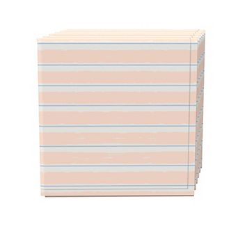 Napkin Set, 100% Polyester, Set of 4, 18x18", Coral Beach Stripe