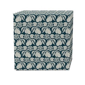 Napkin Set of 4, 100% Cotton, 20x20", Floral 102