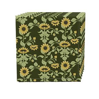 Napkin Set of 4, 100% Cotton, 20x20", Floral 114