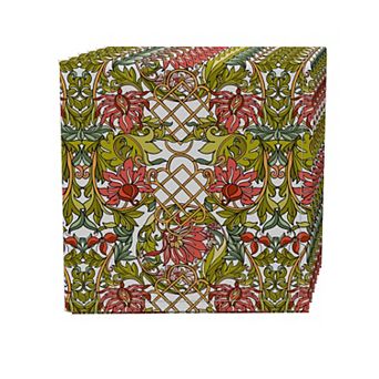 Napkin Set of 4, 100% Cotton, 20x20", Floral 22