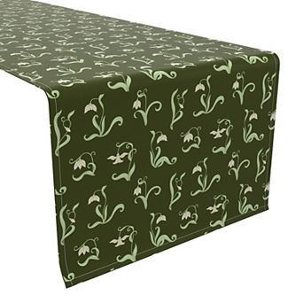 Table Runner, 100% Cotton, 16x72", Floral 134