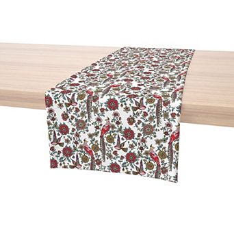 Table Runner, 100% Cotton, 16x108", Floral 52