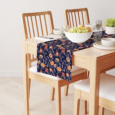 Table Runner, 100% Cotton, 16x108", Floral 25