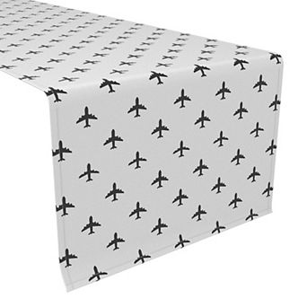 Table Runner, 100% Polyester, 12x72", Aircraft Design