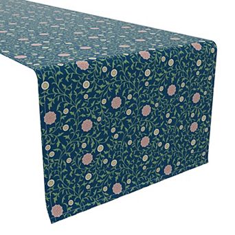 Table Runner, 100% Cotton, 16x108", Floral 71