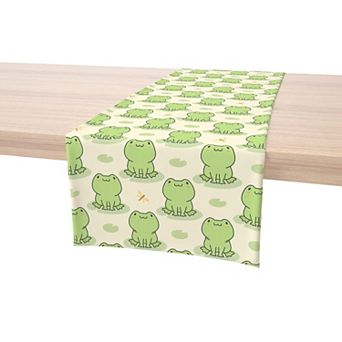 Table Runner, 100% Polyester, 12x72", Frog Illustration