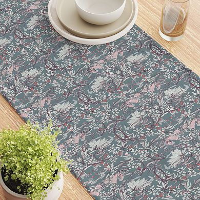 Table Runner, 100% Cotton, 16x72", Floral 59