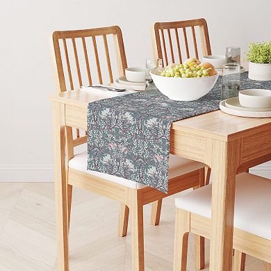 Table Runner, 100% Cotton, 16x72", Floral 59