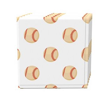 Napkin Set, 100% Polyester, Set of 4, 18x18", Baseballs