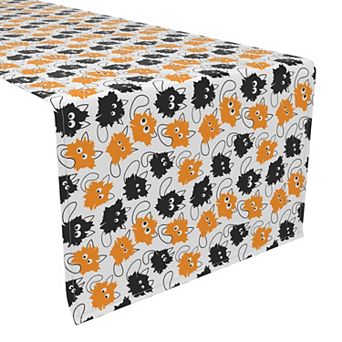 Table Runner, 100% Polyester, 12x72", Goofy Funny Cats