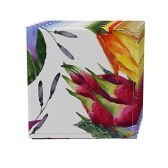 Napkin Set of 4, 100% Cotton, 20x20", Floral 191