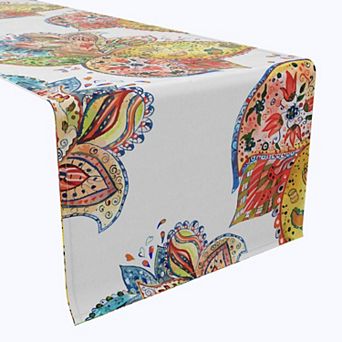 Table Runner, 100% Cotton, 16x72", Floral 213