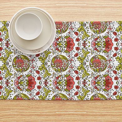 Table Runner, 100% Cotton, 16x72", Floral 3