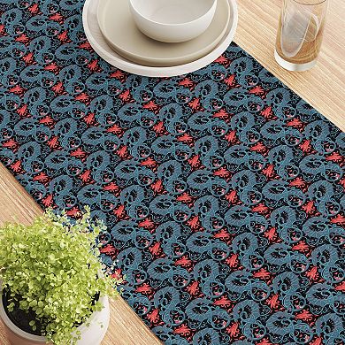 Table Runner, 100% Cotton, 16x72", Floral 30