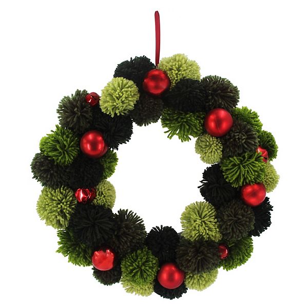 St. Nicholas Square® Pom Pom Wreath