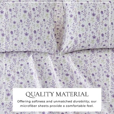 Madelinen Watercolor Floral Microfiber Lightweight Premium Sheet Set