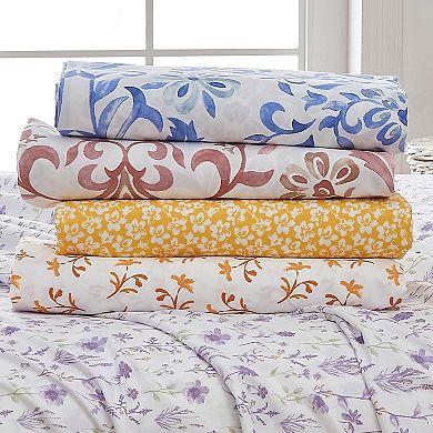 Madelinen Watercolor Floral Microfiber Lightweight Premium Sheet Set