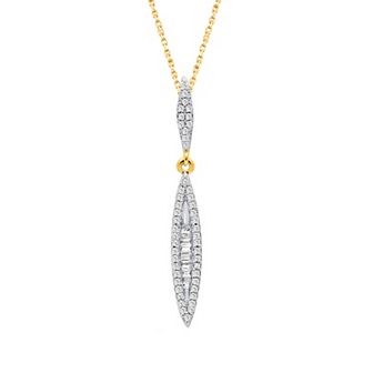 10k Gold 1/8 Carat T.W. Diamond Pendant Necklace