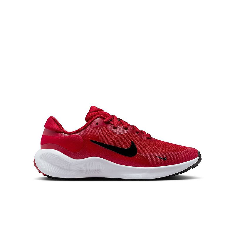 Nike Revolution 7 Big Kids' Running Shoes, Boy's, Size: 4, Gym Red Black White