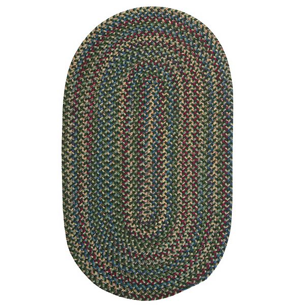 Colonial Mills Worley Oval Handcrafted Area Rug - Dark Green (8X11FT OVL)