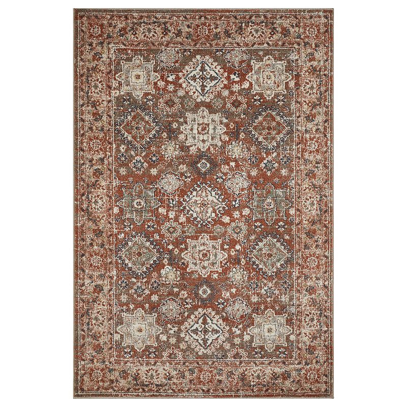 Loomaknoti Malanie Cortni Red Area Rug, 10X13 Ft