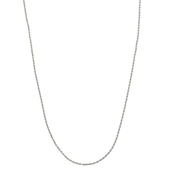 Karat Rush Sterling Silver Adjustable Rope Chain Necklace