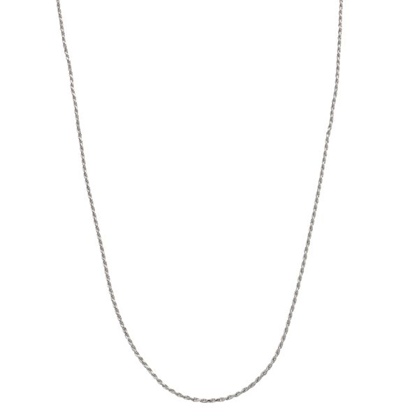 Sterling Silver Adjustable Rope Chain Necklace