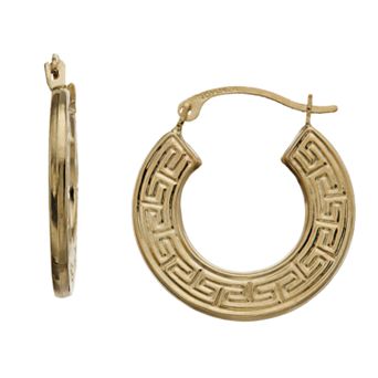 Karat Rush 14k Gold Stampato Greek Key Earrings