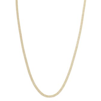 Karat Rush 14k Gold 3-Row Bismark Chain Necklace