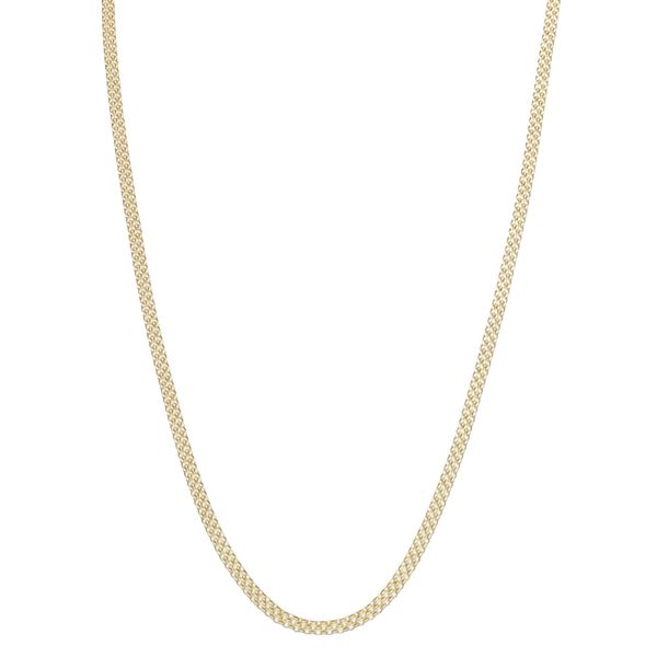 14k Gold 3-Row Bismark Chain Necklace