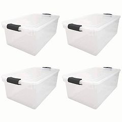 Sterilite Latched Storage Box, Blue, 66-Qt., Must Order in Quantities of 4