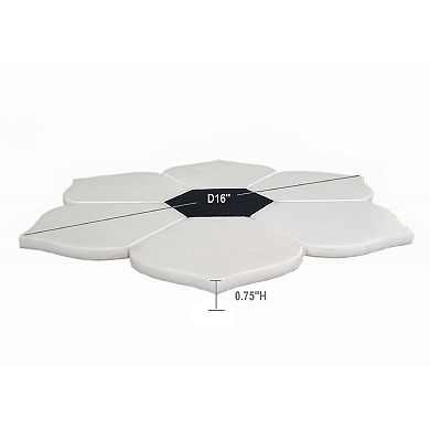 A&B Home Flower Marble Decorative Table Decor