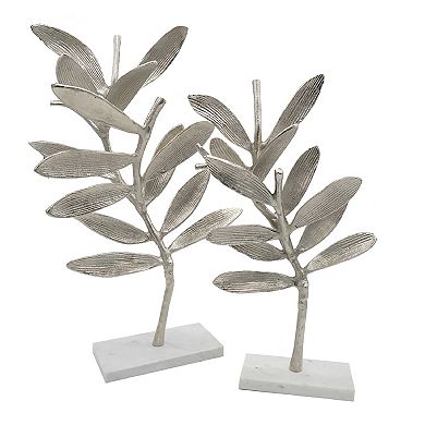 A&B Home Intrinsic Leaf Aluminum Statuaries 2-Piece Set