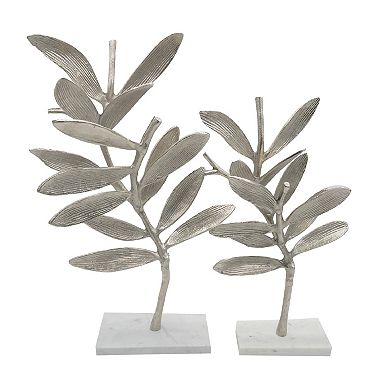 A&B Home Intrinsic Leaf Aluminum Statuaries 2-Piece Set
