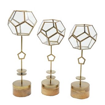 A&B Home 3 pc Terrarium Standing Lanterns