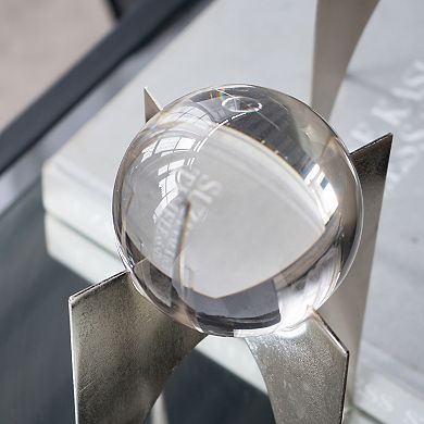 A&B Home Crystal Ball Metal Stand 2-piece Set