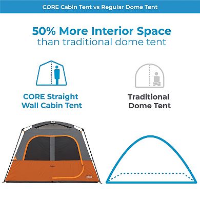 CORE 6-Person Straight-Wall Cabin Tent