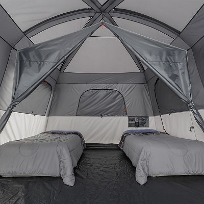 Core Equipment 10 Person Straight Wall Cabin Tent with Full Rainfly