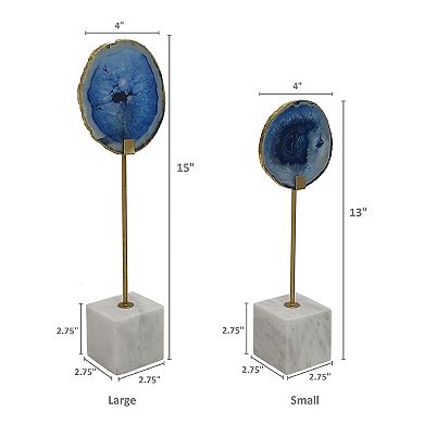 A&B Home Sabriel Agate Statuaries Table Decor 2-piece Set