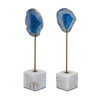 A&B Home Sabriel Agate Statuaries Table Decor 2 pc Set