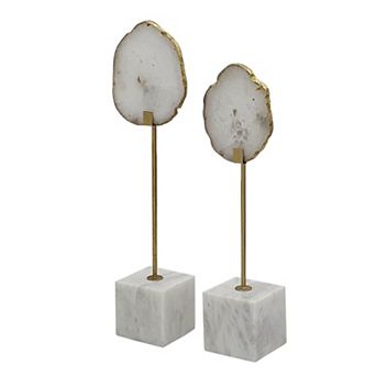 A&B Home Sabriel Agate Statuaries Table Decor 2 pc Set