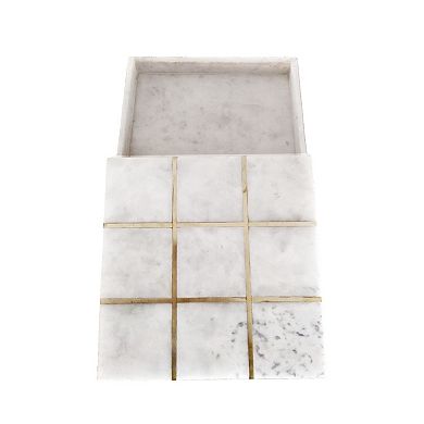 A&B Home Marble Tic Tac Toe Table Decor