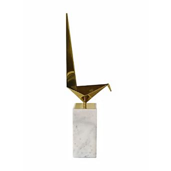 A&B Home Close To You Marble Base Origami Accent Statuary Table Decor
