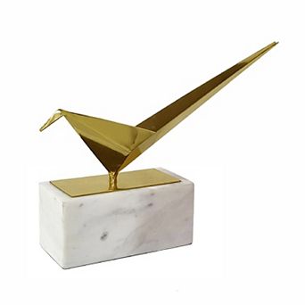 A&B Home Close To You Marble Base Gold Tone Accent Statuary Table Decor