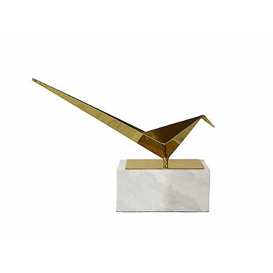 A&B Home Close To You Marble Base Gold Tone Accent Statuary Table Decor