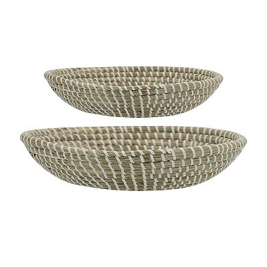 A&B Home Kira Woven Seagrass Decorative Bowl Table Decor