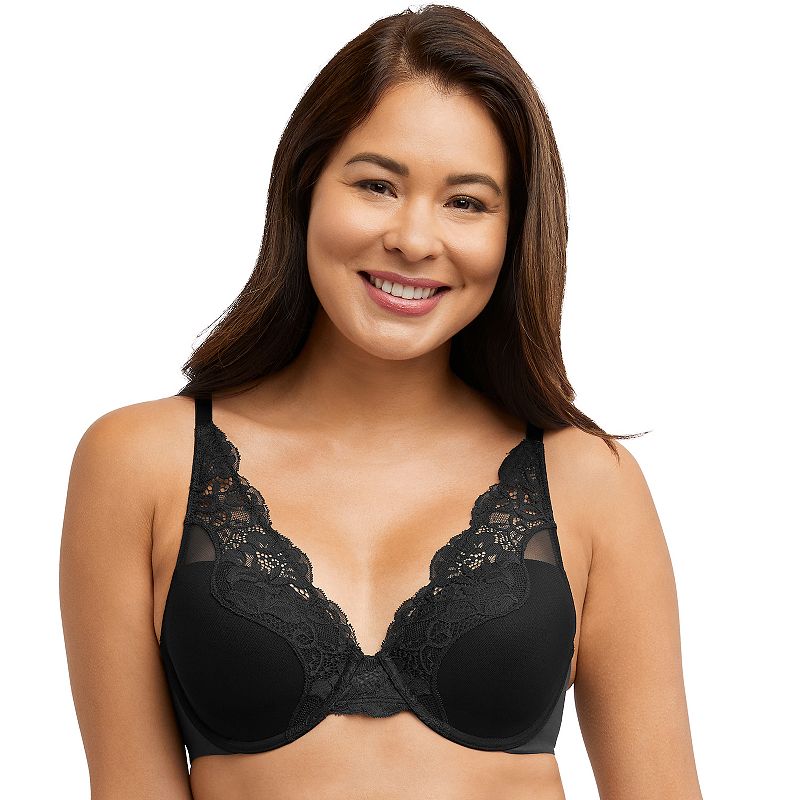 Bali® One Smooth U® Comfort Stretch Lace Underwire Bra DF0084, Women's, Size: 42 C, Black