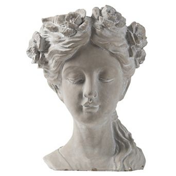 A&B Home Classical Woman Bust Statue Planter Table Decor
