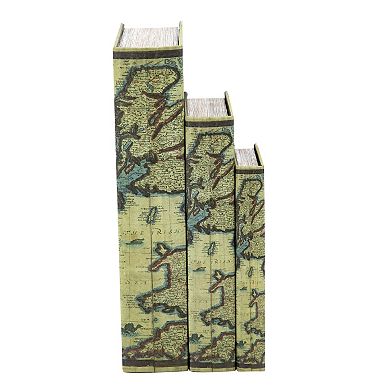 3-Piece Vintage Style Map Book Box Set