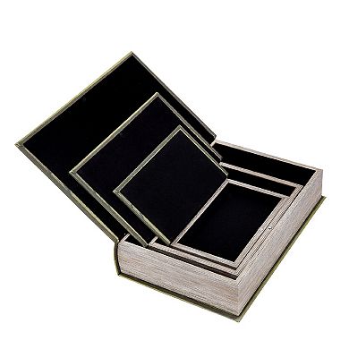 3-Piece Vintage Style Map Book Box Set